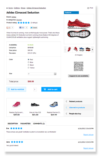 E-commerce site - product detail