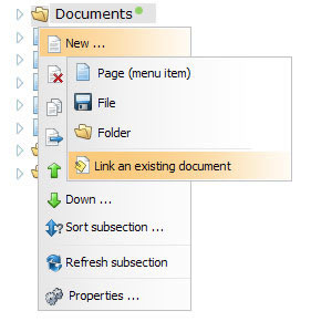 linked documents create